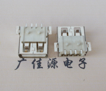 茶山镇USB AF方形脚 贴片母座 1.0/1.2柱子直边接口