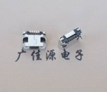 茶山镇迈克小型 USB连接器 平口5p插座 有柱带焊盘