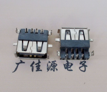茶山镇AF USB母座90度 DIP沉板3.9/4.9 耐高温有卷边