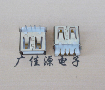 茶山镇USB母座接口 AF90度沉板1.9引脚4P插件白胶芯直边