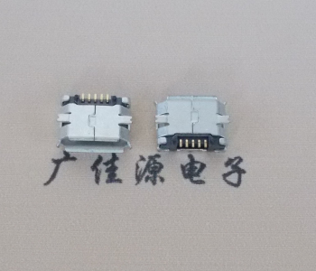 茶山镇MICRO USB 5Pin母座 贴板封装接口 卷边镀雾锡