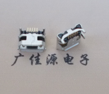 茶山镇Micro USB母座牛角间距7.2x6.6mm加长端子定位柱