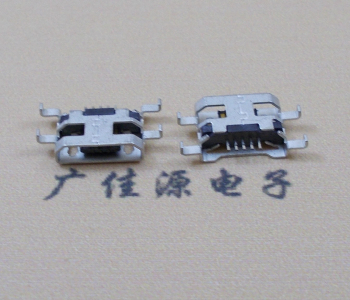 茶山镇MICRO USB 5PIN接口 沉板1.6MM 四脚插板无导位