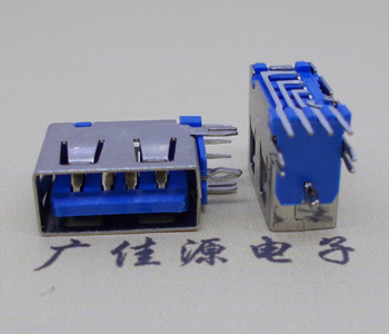 茶山镇USB 测插2.0母座 短体10.0MM 接口 蓝色胶芯