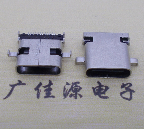 茶山镇卧式type-c24p母座沉板1.1mm前插后贴连接器