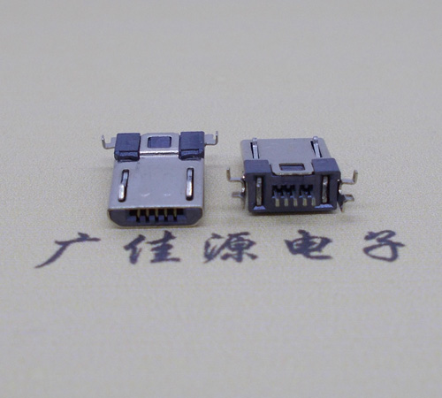 茶山镇Micro usb焊板式公头贴片SMT款无弹超薄