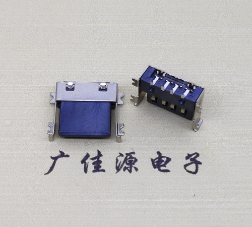 茶山镇薄胶芯母座 USB2.0卧式贴板A母10.0短体尺寸