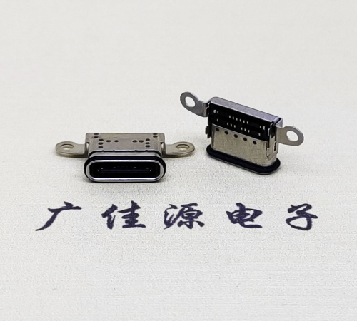 茶山镇USB 3.1C口.TYPE-C16P防水双排贴插座带螺丝孔